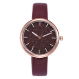 Pink Leather Watch Women