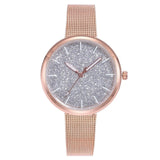 Pink Leather Watch Women