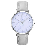 Marble Leather Analog Casual WristWatch