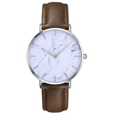 Marble Leather Analog Casual WristWatch