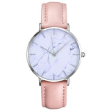 Marble Leather Analog Casual WristWatch